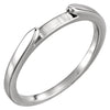 Wedding Band For Matching Engagement Ring in 14K White Gold (Size 6)