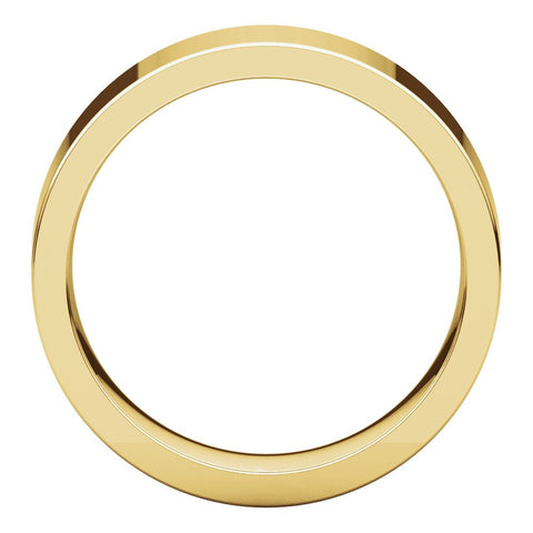 18k Yellow Gold 6mm Flat Comfort Fit Band, Size 7.5