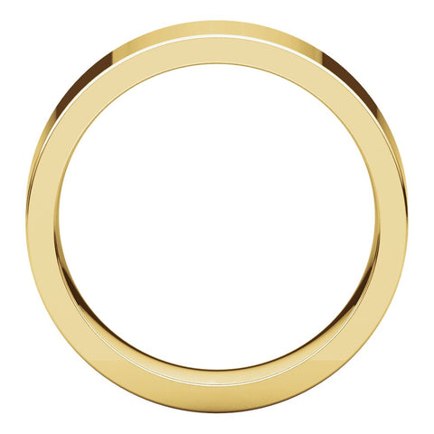 18k Yellow Gold 6mm Flat Comfort Fit Band, Size 7.5