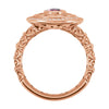 14k Rose Gold 7x5mm Pink Tourmaline & 1/5 CT Diamond Ring, Size 7