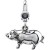 Sterling Silver 21X17mm Pig Charm
