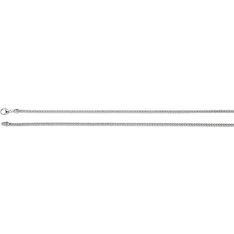 Sterling Silver 2.75mm Solid Foxtail 18" Chain