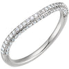 Wedding Band For Matching Engagement Ring in 14K White Gold (Size 6)