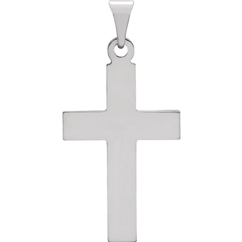 14k White Gold Cross Pendant