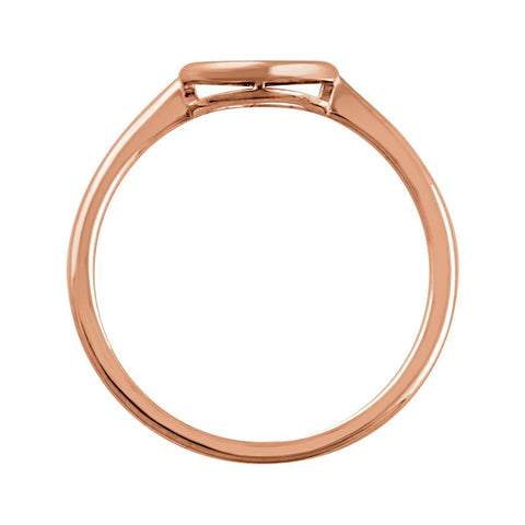 14k Rose Gold Circle Ring, Size 7