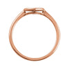 14k Rose Gold Circle Ring, Size 7