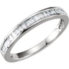 1/4 CTTW Baguette Diamond Anniversary Band in 14k White Gold (Size 8 )