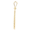 14k Yellow Gold Beaded Teardrop Silhouette Pendant