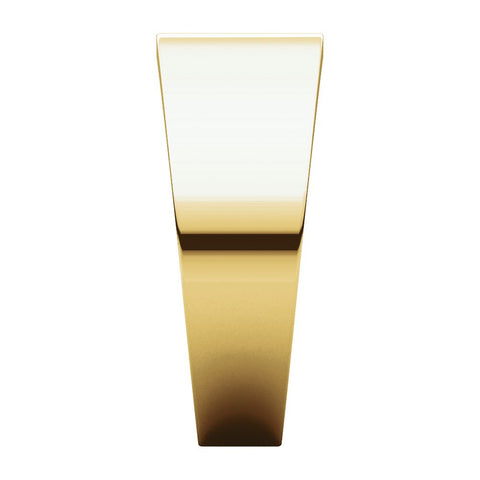 14k Yellow Gold 8mm Flat Tapered Band, Size 6