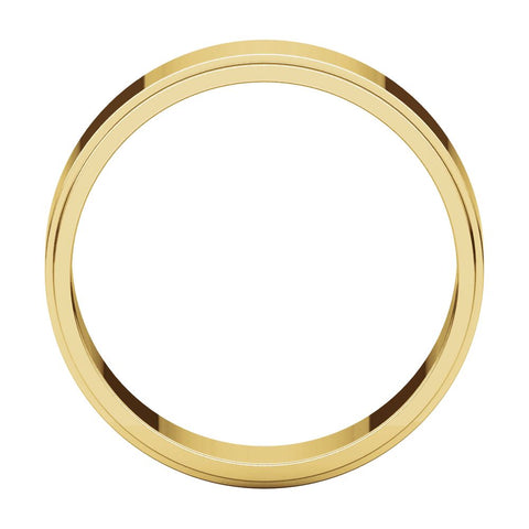 10k Yellow Gold 6mm Flat Edge Band, Size 10