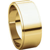 14k Yellow Gold 8mm Flat Edge Band, Size 11