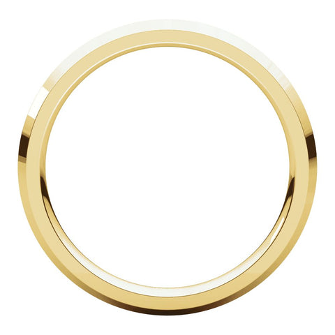 14k Yellow Gold 2.5mm Knife Edge Comfort Fit Band, Size 6
