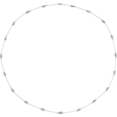 Sterling Silver Textured Bark Leaf Necklace