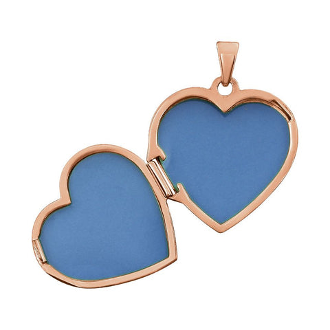 14K Rose Gold-Plated Sterling Silver Double Heart Locket