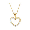 14k Yellow Gold 1 ctw. Diamond Heart 18-inch Necklace