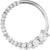 1/5 CTTW Journey Diamond Circle Pendant in 14k White Gold