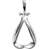 Metal Fashion Pendant in 14k White Gold