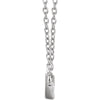 14k White Gold 1/2 CTW Diamond Baguette Bar 16-18" Necklace