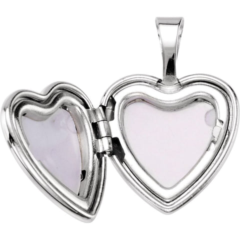 Sterling Silver Baptism Heart Locket