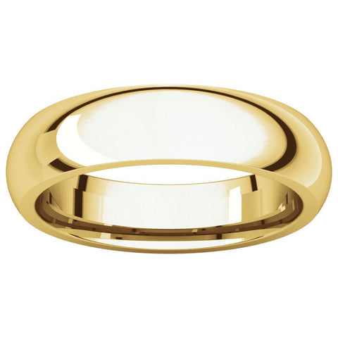 18k Yellow Gold 5mm Comfort Fit Band, Size 5.5