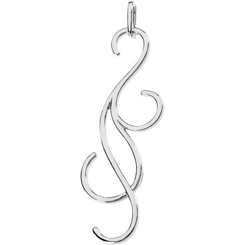 Swirl and Curl Pendant in Sterling Silver