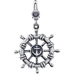 Sterling Silver Ship Wheel Charm