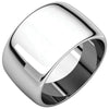 Half Round Wedding Band Ring in Sterling Silver ( Size 9 )