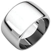 12.00 mm Half Round Wedding Band Ring in 10k White Gold (Size 12.5 )