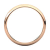 14k Rose Gold 2.5mm Half Round Band, Size 6