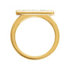 14k Yellow Gold 1/10 CTW Diamond Bar Ring, Size 7