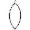 Marquise Shaped Dangle in 14K White Gold
