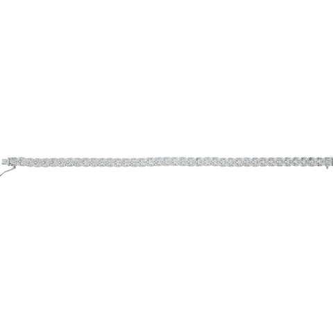 Sterling Silver Cubic Zirconia Line Bracelet