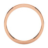 14k Rose Gold 4mm Flat Band, Size 11