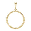 Circle Shaped Pendant in 14K Yellow Gold