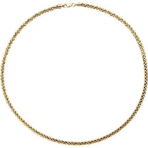 14k Yellow Gold 3.25mm Palma 18" Chain