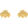 14k Yellow Gold Bumblebee Earrings