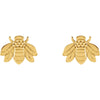 14k Yellow Gold Bumblebee Earrings