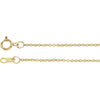 14K Yellow Gold 1mm Solid Cable 20-Inch Chain