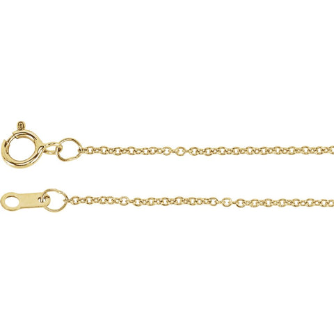 Yellow Gold Filled 1mm Solid Cable 16" Chain
