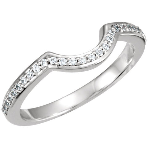 18k White Gold 1/6 CTW Diamond Band, Size 7
