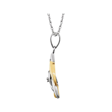 14K Two-Tone Celtic Pendant