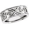 Etruscan-Inspired Band in 14k White Gold ( Size 8 )