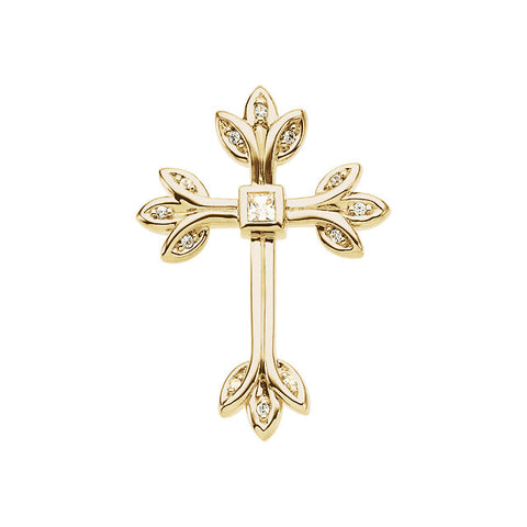 14k Yellow Gold Cross Pendant