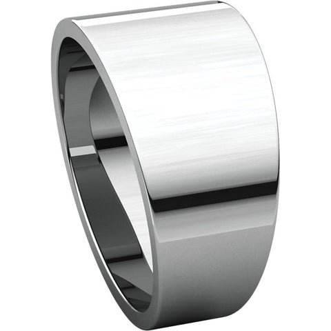 Sterling Silver 10mm Flat Tapered Band, Size 6
