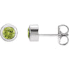 14k White Gold Peridot Earrings