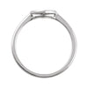 14k White Gold Circle Ring, Size 7