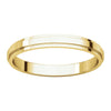 10k Yellow Gold 2.5mm Flat Edge Band, Size 11