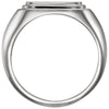 Sterling Silver Posh Mommy® Men's Square Signet Ring, Size 11