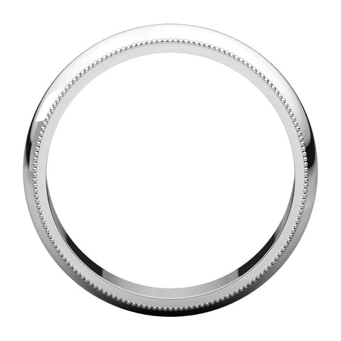 Sterling Silver 5mm Milgrain Comfort Fit Band, Size 7