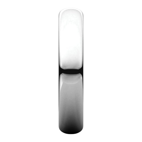 Sterling Silver 4mm Half Round Band, Size 8.5